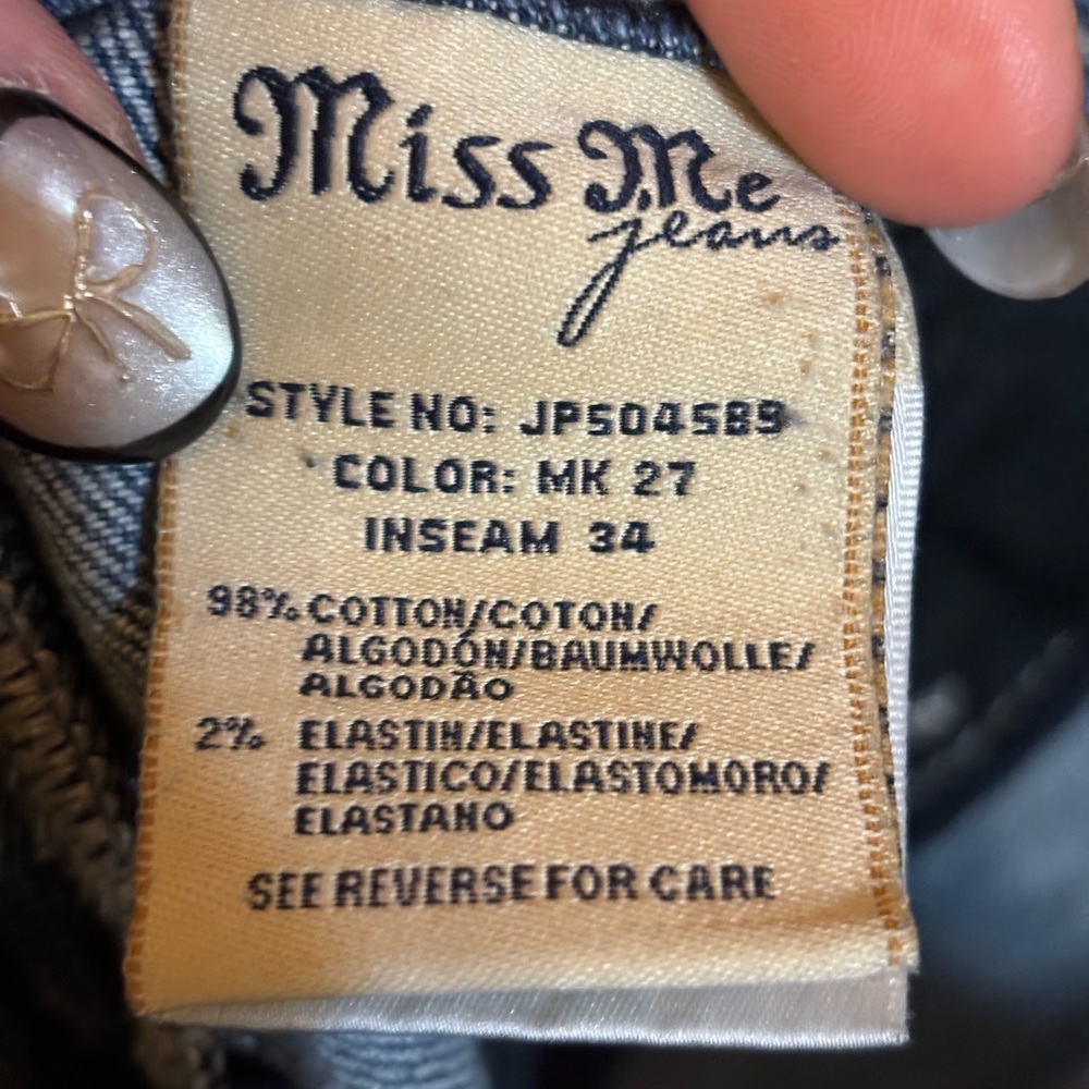 Miss Me Rhinestone Cross Skinny Jeans - Picture 6 of 6